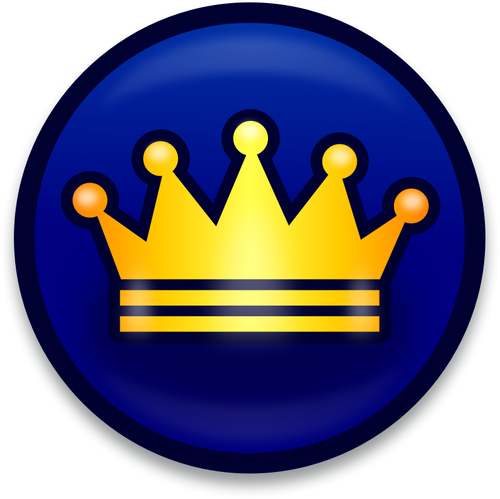 Royal corona icona vettoriale immagine dorata