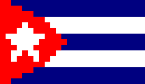 Kubanische Flagge in Pixel