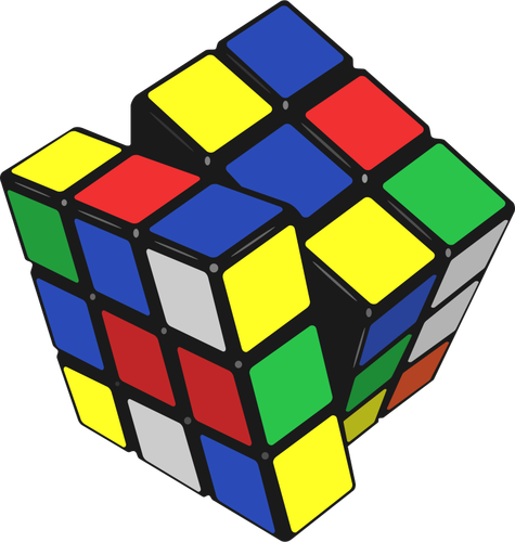 Ilustracja wektorowa kostki Rubika