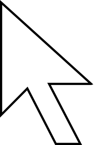 Vector de la imagen de la flecha como icono del puntero del ratón