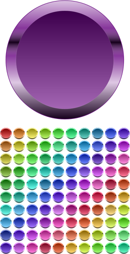 Botões de brilhantes coloridos vector clipart