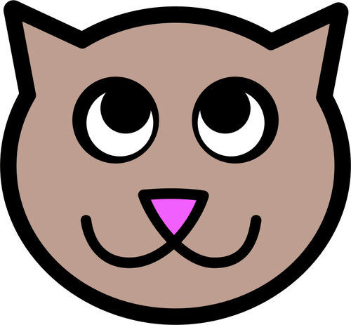 Векторное изображение розовый нос котенка