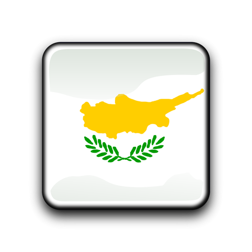 Kypros vektor flagg-knappen
