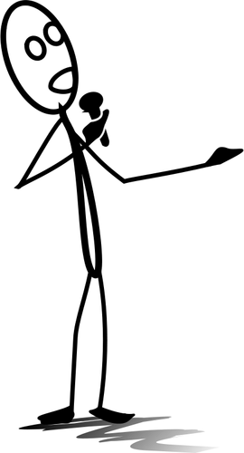 خط رجل أداء صورة متجهة الموسيقية