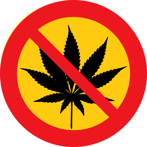 Keine Cannabis-Vektor-ClipArt