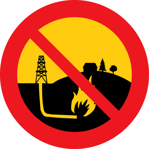 No hay señales de shale gas explotación vector
