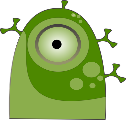 Engraçado alienígena verde