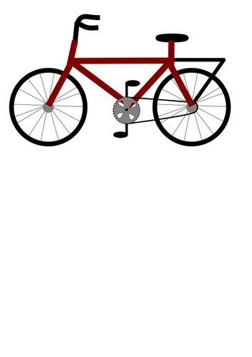 Kırmızı bisiklet vektör çizim
