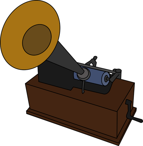 Vector image of gramophone