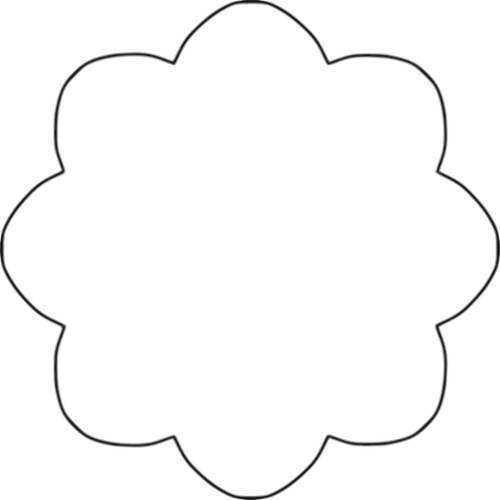 Image vectorielle de fleur contour 8 pétoncles