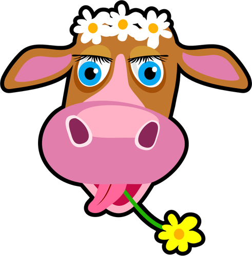 Grafica vettoriale di daisy la mucca