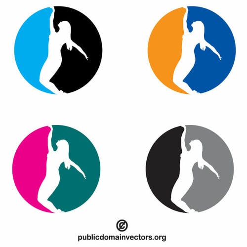 Design conceitual do logotipo da classe dança