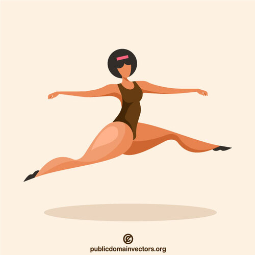 Mujer bailando y saltando