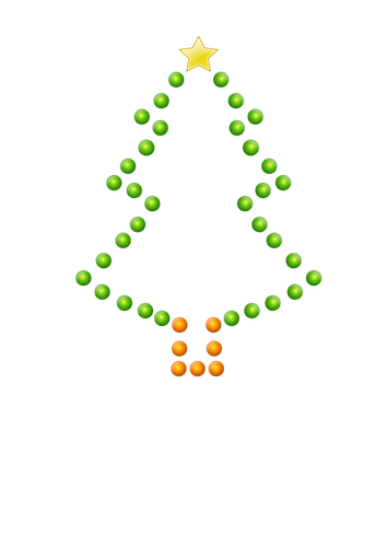 Pohon Natal di lampu vektor