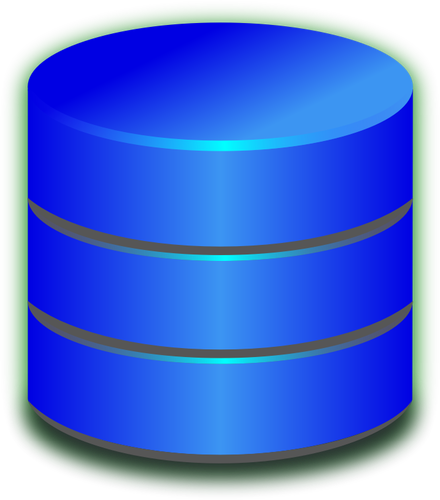 Blå databas ikon vektorbild