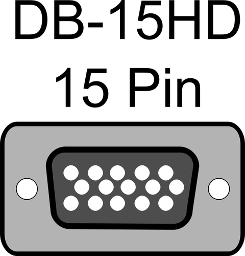 DB15 HD-Port-Symbol-Vektor-Grafiken