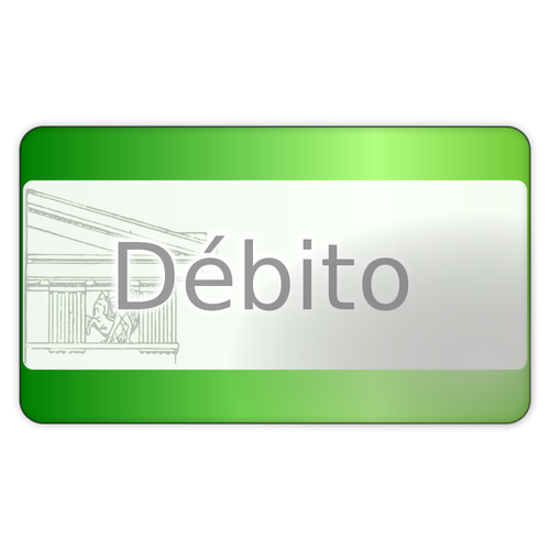 Ícone de vetor de cartão de débito