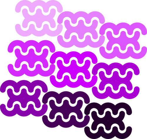 Ilustración vectorial del patrón de las curvas de color púrpura