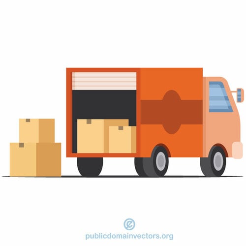Dodávka zboží s nákladním vozidlem