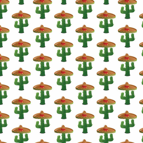 Wüste Kaktus nahtlose Muster