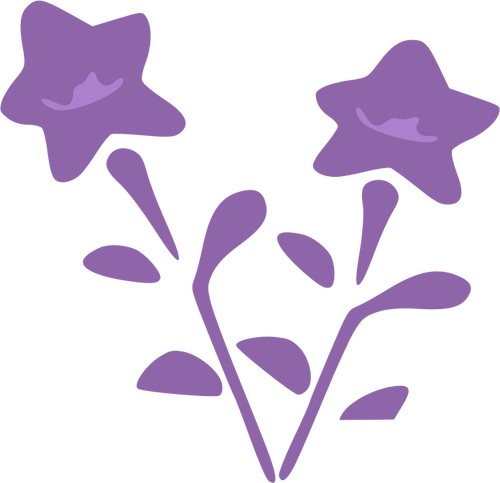 Jepang bellflower ungu jejak vektor gambar