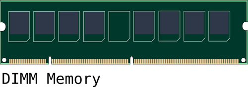 DIMM-tietokoneen muistimoduulin vektorigrafiikka