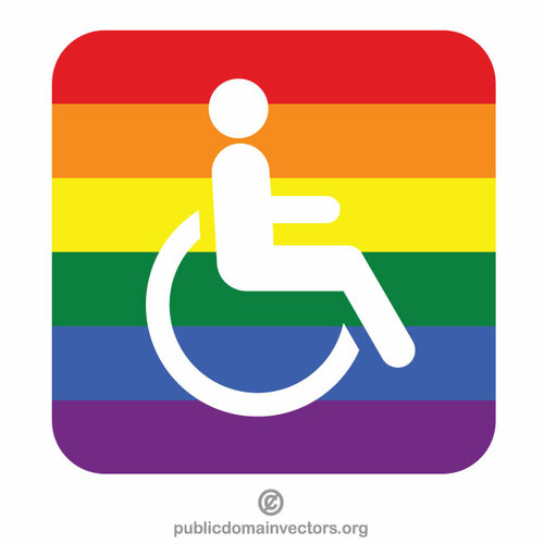 Handicap sign cores LGBT