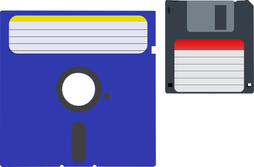 दो फ्लॉपी डिस्क