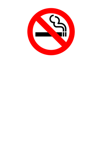 Rökning förbjuden-skylt vektorgrafik