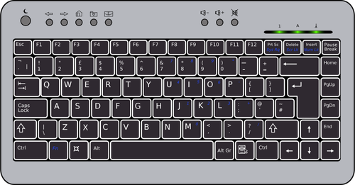 Vector graphics of a computer keyboard