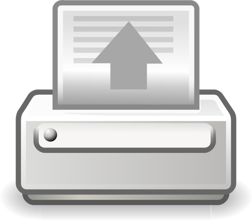Векторная иллюстрация значок принтера ОС компьютера