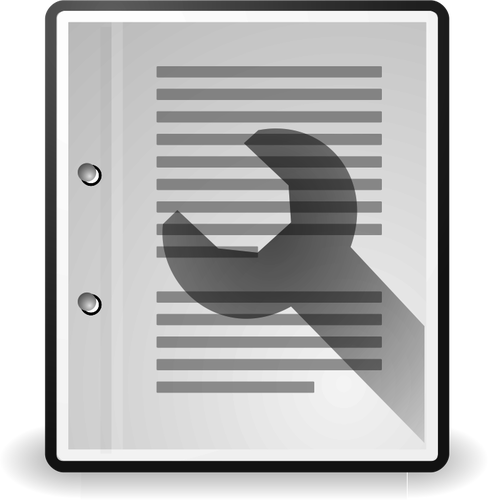 Wektor clipart dokumentu właściwości komputera OS ikonę