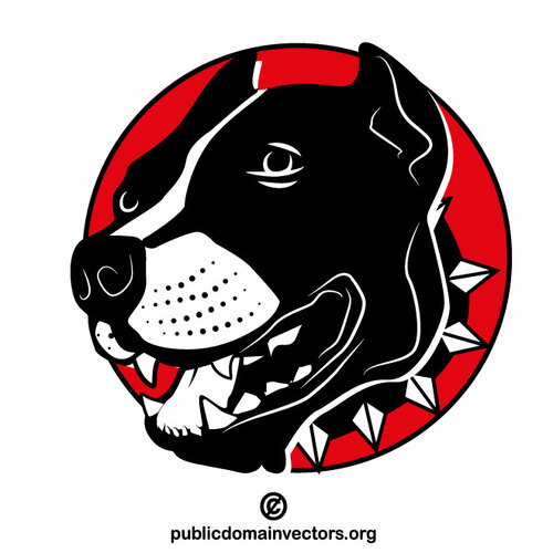 Símbolo del logotipo de la cabeza del perro