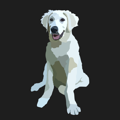 Image vectorielle chien doux
