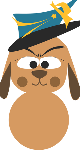 Câine avatar vector icon