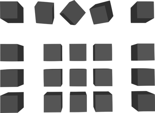 Semplice cubi grigi