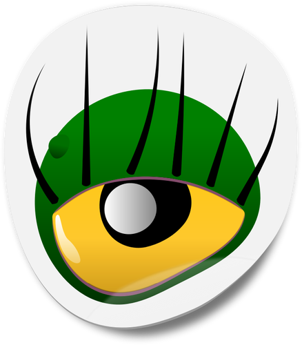 Monster Augen Aufkleber Vektor-ClipArt