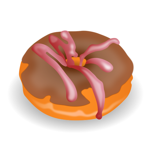 चॉकलेट डोनट वेक्टर छवि