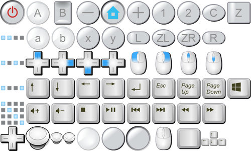 Coleção de botões do teclado de PC