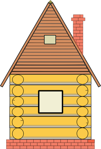 Desenho vetorial de casa pequena russo