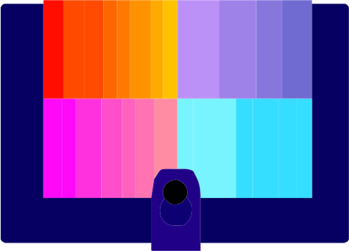 Vector afbeelding van regenboog portemonnee