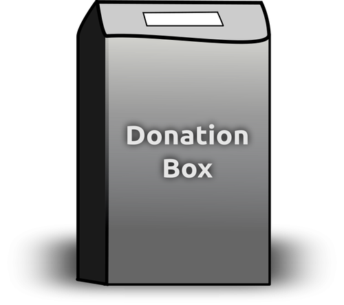 Gráficos de vetor de caixa de doação