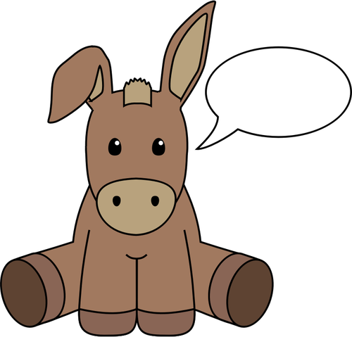 Donkey with speech bubble vector image
