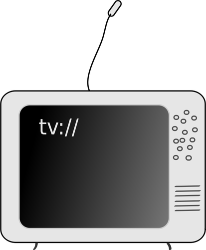 Vector illustraties van oude stijl TV-toestel