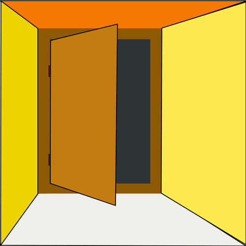 Ilustraţie vectorială a uşa de ieşire