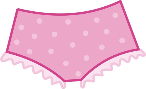 Růžové tečkované kalhotky Vektor Klipart