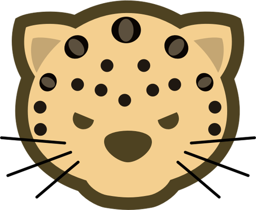 Japonský Dou Shou Qi leopard Vektor Klipart