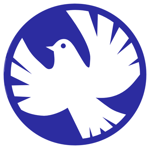 Porumbel alb de pace vector illustration