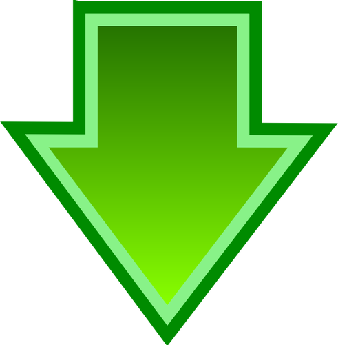 صورة متجهة من رمز التنزيل الأخضر البسيط
