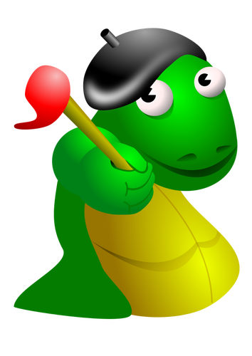 Ilustración de vector del dragón amarillo y verde